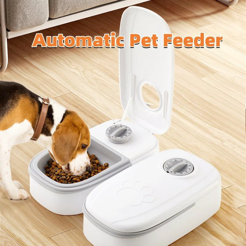 Pet Feeder Smart Food Dispenser For Cats Dogs Timer Stainless Steel Bowl