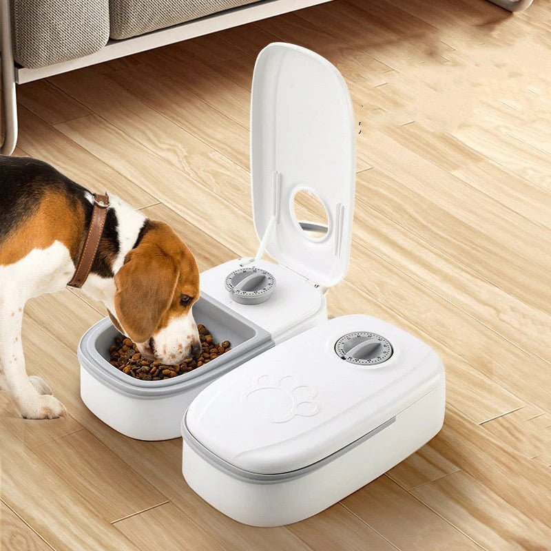 Pet Feeder Smart Food Dispenser For Cats Dogs Timer Stainless Steel Bowl
