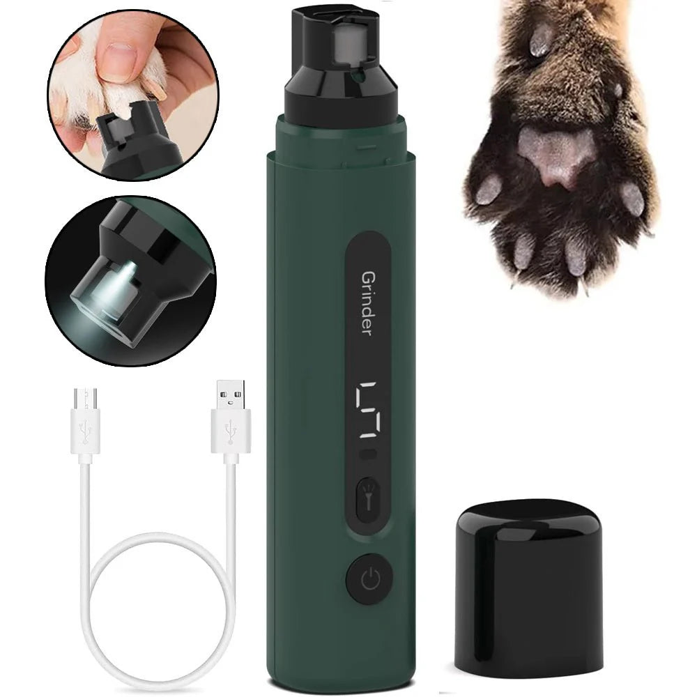 Dog Nail Grinder Electric Pet Nail Trimmers Rechargeable