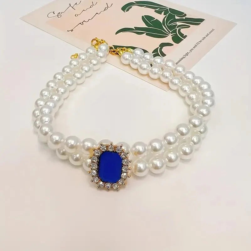Pet Square Gem Collar Loves And Cats